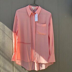 Ted Baker Agniss Lace Trim Tunic Shirt - Size 2